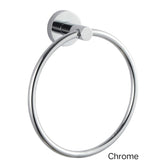 CENTRO Round Wall Mounted Round Hand Towel Ring In Chrome, Matte Black, Brushed Gold, Brushed Nickel & Gunmetal Grey